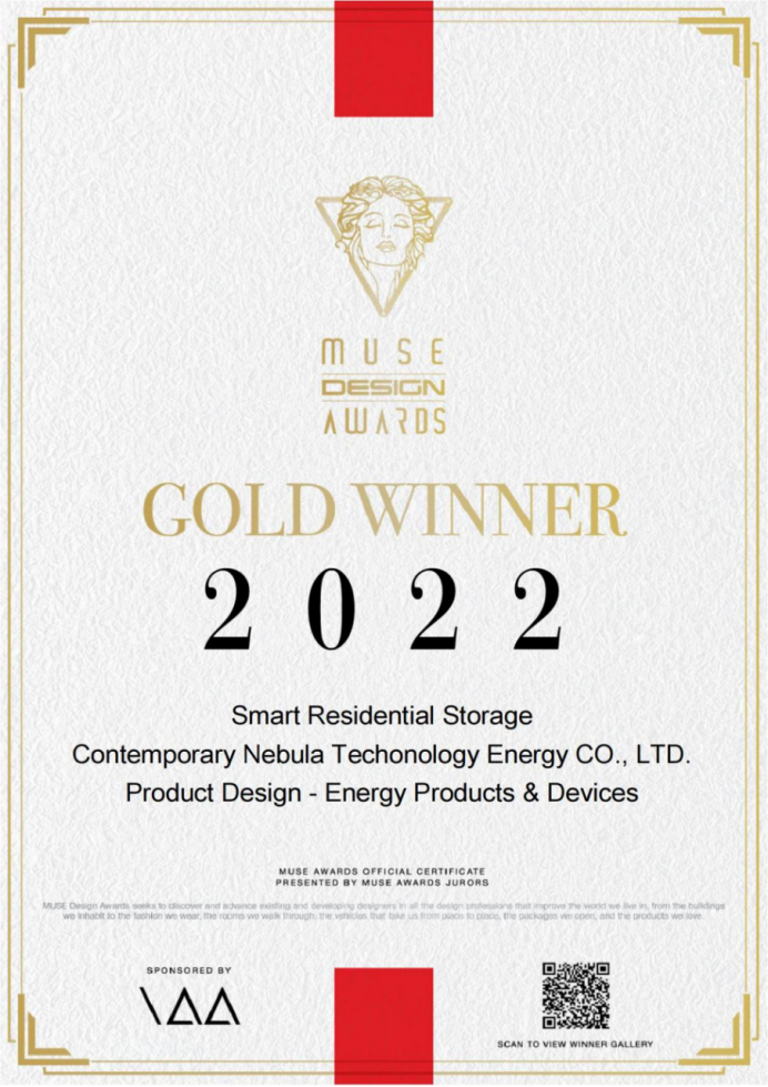 Congratulazioni!CNTE ha vinto il MUSE Design Gold Award!